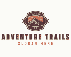 Hiking Mountain Summit  logo design