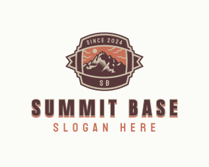 Hiking Mountain Summit  logo design