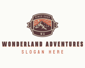 Hiking Mountain Summit  logo design