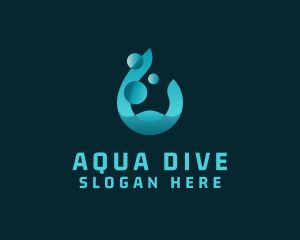 Aqua Water Droplet logo design