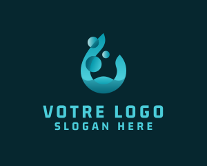 Rain - Aqua Water Droplet logo design