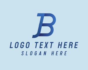 Blue - Simple Minimalist Letter JB Company logo design