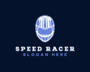 Race - Motorbike Racing Helmet logo design