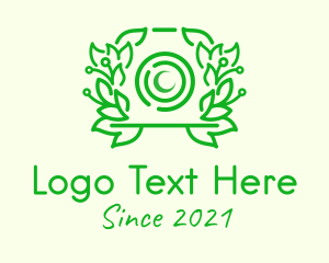 Travel Vlogger - Green Nature Camera logo design