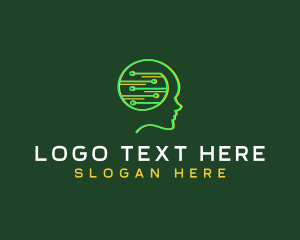 Learning - Tech Brain Technology logo design
