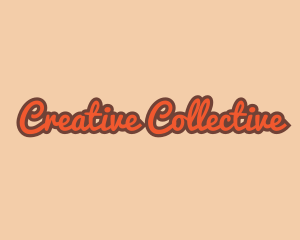 Retro Cursive Text logo design