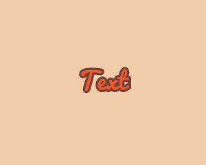 Retro Cursive Text logo design