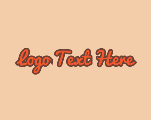 Customize - Retro Cursive Brand logo design