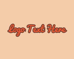 Retro Cursive Brand Logo