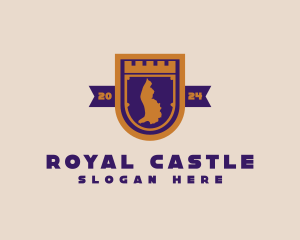 Castle - Liechtenstein Map Castle logo design
