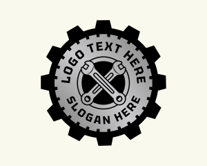 Tire - Gear Wrench Tire Mechanic logo design