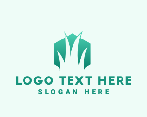 Field - Natural Hexagon Grass logo design