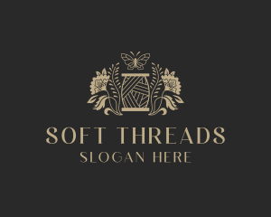 Floral Sewing Thread logo design