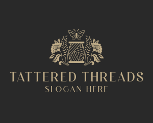 Floral Sewing Thread logo design