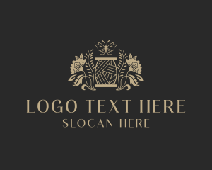 Knitting - Floral Sewing Thread logo design