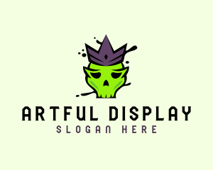 Skull Crown Paint logo design