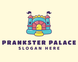 Colorful Bounce House Castle logo design