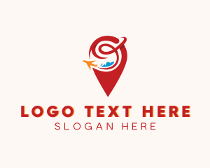 Locator - Airplane Travel Destination logo design