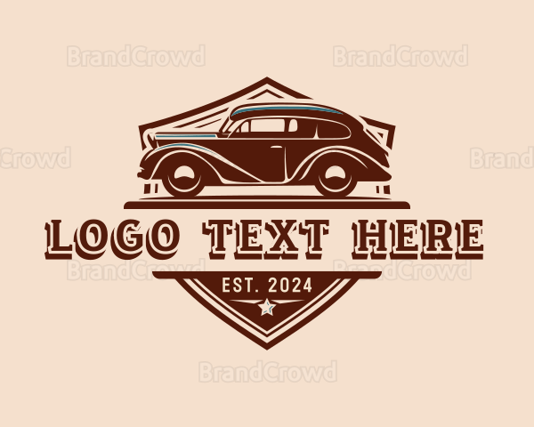 Vintage Car Mechanic Logo