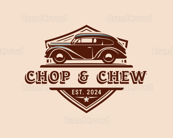 Vintage Car Mechanic Logo