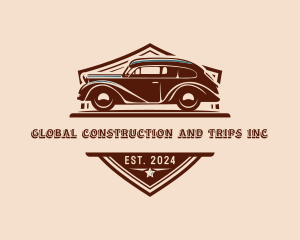 Vintage Car Mechanic Logo