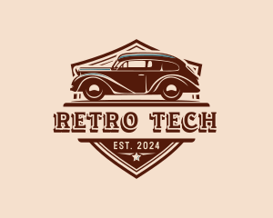 Retro Car Mechanic logo design