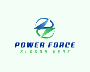 Lightning Electricity Power logo design