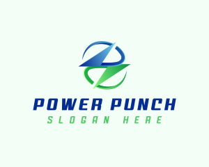 Lightning Electricity Power logo design