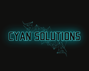 Cyan - Futuristic Neon Tech logo design