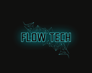 Futuristic Neon Tech logo design