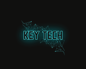 Futuristic Neon Tech logo design