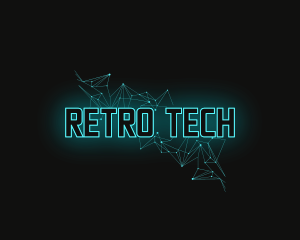 Futuristic Neon Tech logo design