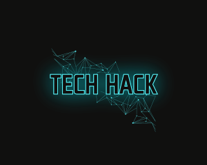 Futuristic Neon Tech logo design