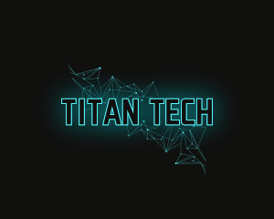 Futuristic Neon Tech logo design