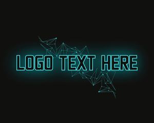 Futuristic Neon Tech Logo