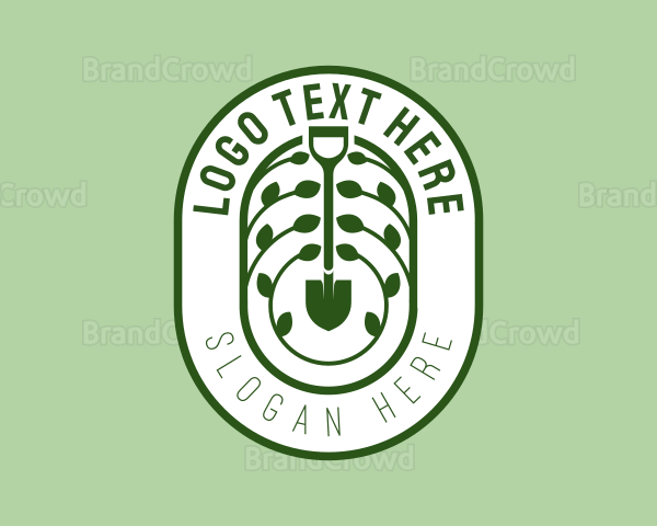 Garden Botanical Shovel Logo