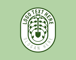 Garden Botanical Shovel Logo