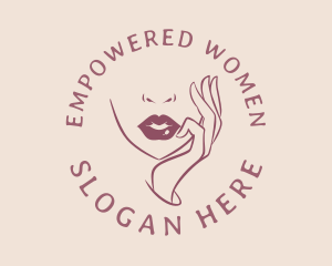 Glamorous Lips Woman  logo design