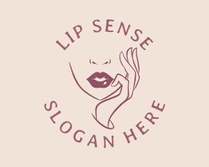 Glamorous Lips Woman  logo design