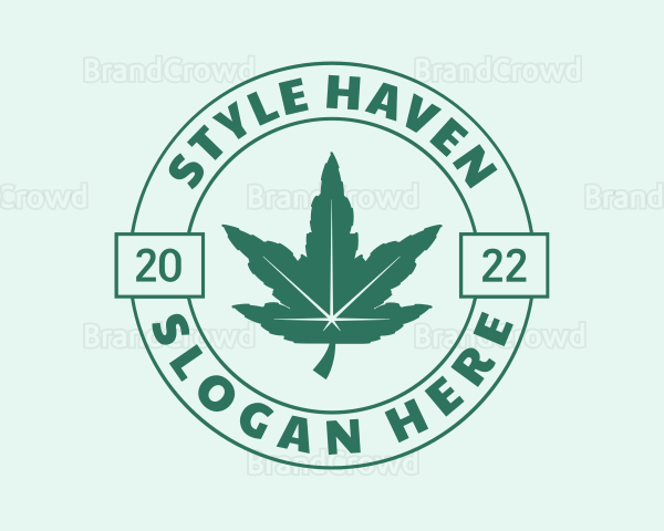 Organic Cannabis Herb Logo