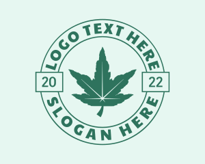 Ganja - Organic Cannabis Herb logo design