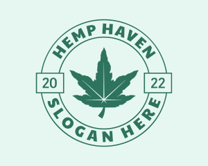 Organic Cannabis Herb logo design