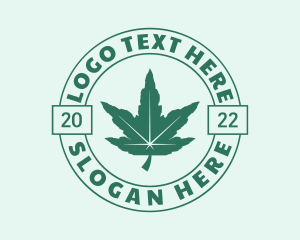 Drug - Organic Cannabis Herb logo design