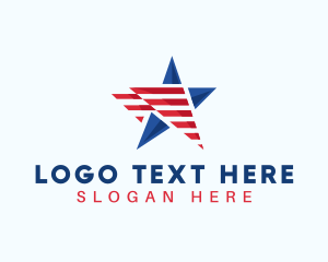 Flag - Star Flag America logo design