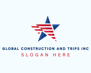 Star Flag America logo design