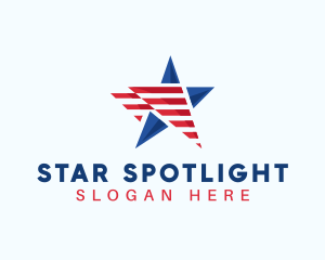 Star Flag America logo design