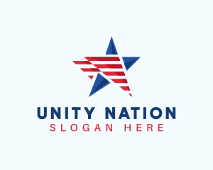 Nation - Star Flag America logo design