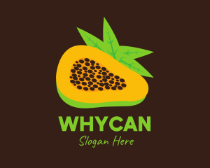 Tropical Papaya Fruit Logo