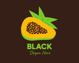 Health - Tropical Papaya Fruit logo design