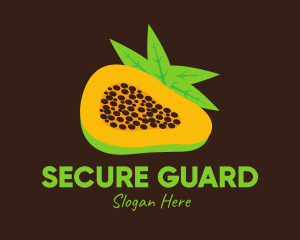 Dessert - Tropical Papaya Fruit logo design